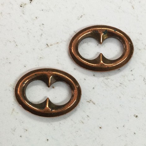 18x13mm TierraCast Oval Quatrefoil Links - Antique Copper - Pack of 2 18x13mm TierraCast Oval Quatrefoil Links - Antique Copper - Pack of 2