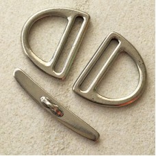 24mm TierraCast Slotted D-Ring Toggle Clasps - Antique Pewter - Each