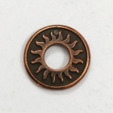 19mm TierraCast Del Sol Ring Drop - Antique Copper Plated - Pack of 2