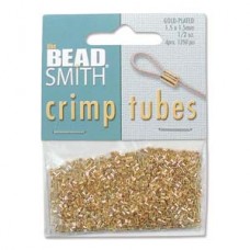 1.5mm Beadsmith Gold Plated Crimp Tubes - app 800pc