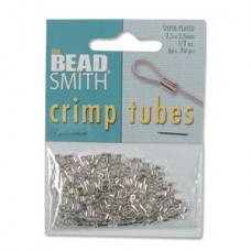 2.5mm Beadsmith Silver Plated Crimp Tubes - Pk of 250