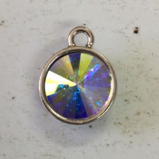 18x14mm TierraCast Plain Rivoli Charms - Crystal AB