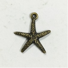 20mm TierraCast Seastar Charms - Brass Oxide - Pack of 2
