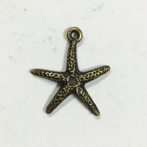 20mm TierraCast Seastar Charms - Brass Oxide - Pack of 2