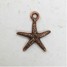 20mm TierraCast Seastar Charms - Antique Copper Plated - Pack of 2