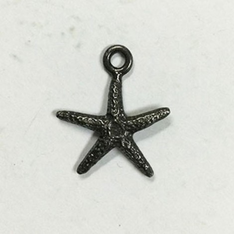 20mm TierraCast Seastar Charms - Black Oxide - Pack of 2 20mm TierraCast Seastar Charms - Black Oxide - Pack of 2