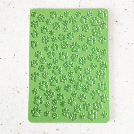 7x10cm Coral Cockatoo Texture Mat - Paw prints of Love 7x10cm Coral Cockatoo Texture Mat - Paw prints of Love