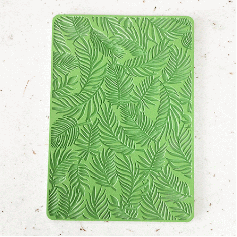 7x10cm Coral Cockatoo Texture Mat - Jungle Palms 7x10cm Coral Cockatoo Texture Mat - Jungle Palms