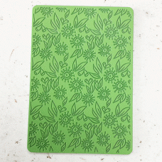 7x10cm Coral Cockatoo Texture Mat - Fiona's Blooming Eucalyptus Blossoms