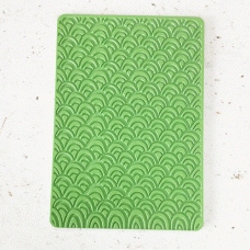 7x10cm Coral Cockatoo Texture Mat - Mermaid Scales