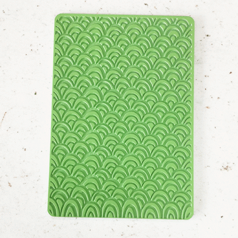 7x10cm Coral Cockatoo Texture Mat - Mermaid Scales