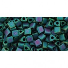 8/0 Toho Triangle Seed Beads - Matte Color Iris-Teal