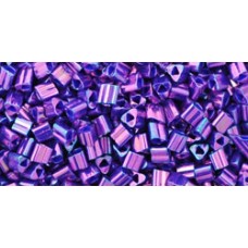 11/0 Toho Triangle Seed Beads - Higher Metallic Grape