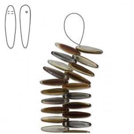 5x16mm Preciosa Thorn Beads - Valentinit - Strand (app 48 beads)