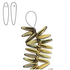 5x16mm Preciosa Thorn Beads - Amber - Strand (app 48 beads)