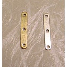 3-Hole Base Metal Spacer Bar - Gold Plated