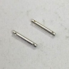 Beadalon 10 x 1.5mm 2-Hole Spacer Tubes - Silver - Pack of 24