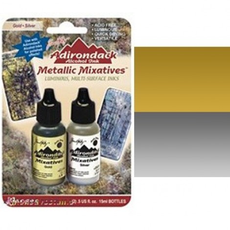Adirondack Alcohol Inks Metallix Mixative Gold & Silver