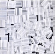 Miyuki Tila Beads - Matte Crystal - 10gm