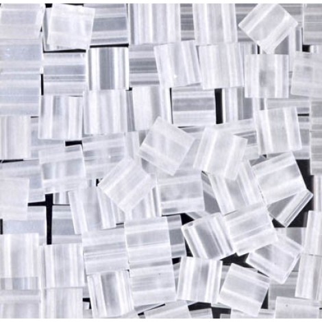 Miyuki Tila Beads - Matte Crystal - 10gm