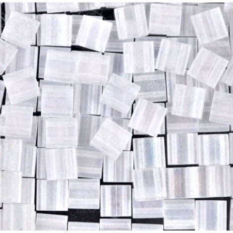 Miyuki Tila Beads - Matte Crystal AB - 10gm