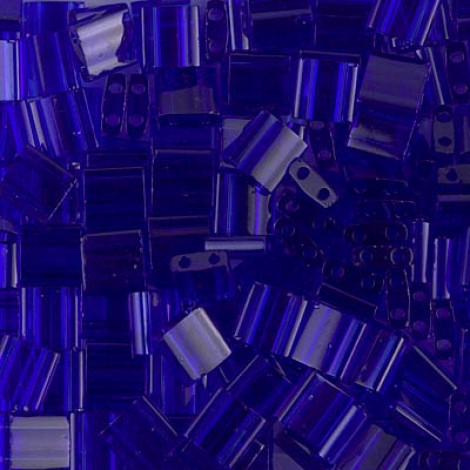 Miyuki Tila Beads - Transparent Cobalt - 7.2gm Miyuki Tila Beads - Transparent Cobalt - 7.2gm