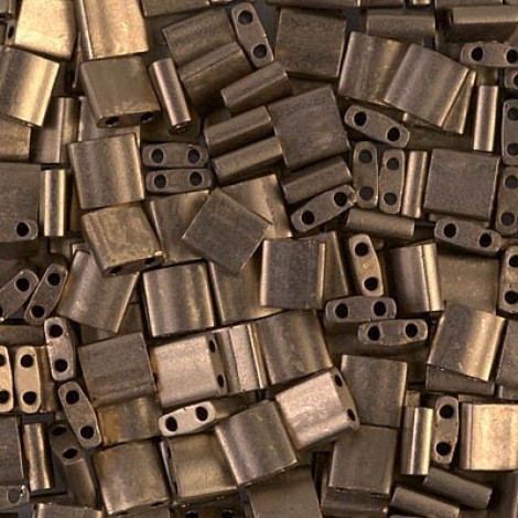 Miyuki Tila Beads - Matte Metallic Dark Bronze - 7.2gm Miyuki Tila Beads - Matte Metallic Dark Bronze - 7.2gm