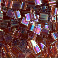 Miyuki Tila Beads - Transparent Topaz AB - 10gm