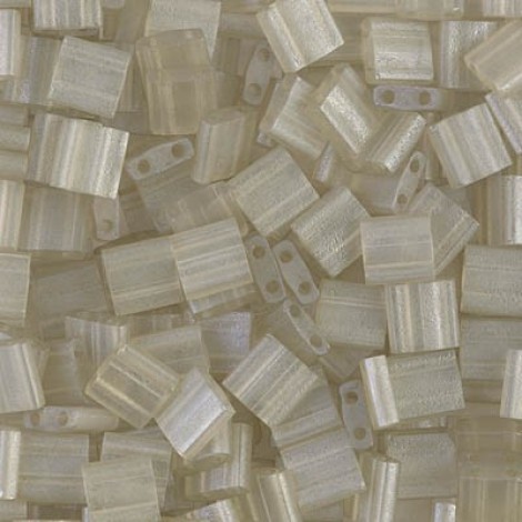 Miyuki Tila Beads - Matte Transparent Oyster Luster - 10gm Miyuki Tila Beads - Matte Transparent Oyster Luster - 10gm