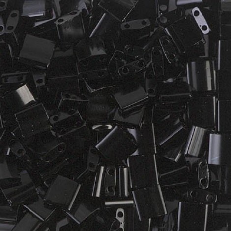 Miyuki Tila Beads - Black - 7.2gm Miyuki Tila Beads - Black - 7.2gm