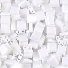 Miyuki Tila Beads - White - 50gm Bulk Bag