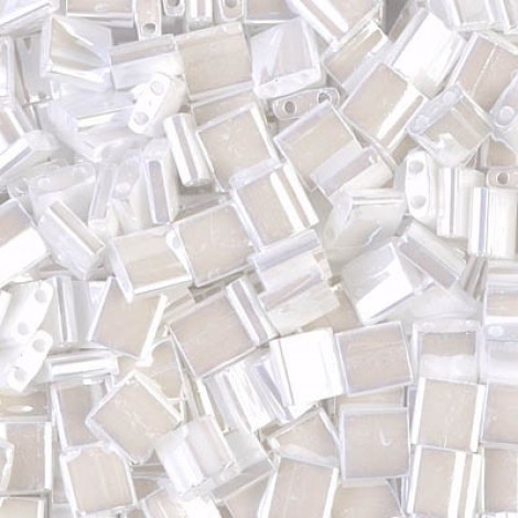 Miyuki Tila Beads - White Pearl Ceylon - 10gm Miyuki Tila Beads - White Pearl Ceylon - 10gm