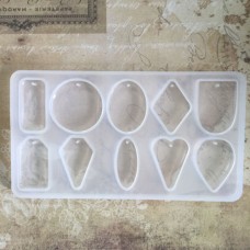 10x16cm Mixed Shape Silicone Pendant Moulds for Resin - 10 Shapes