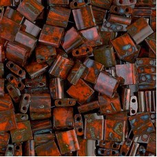 Miyuki Tila Beads - Picasso Opaque Orange - 7.2gm