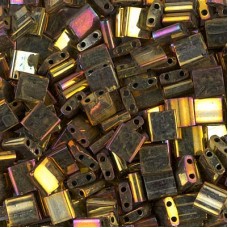 Miyuki Tila Beads - Metallic Gold Iris - 7.2gm
