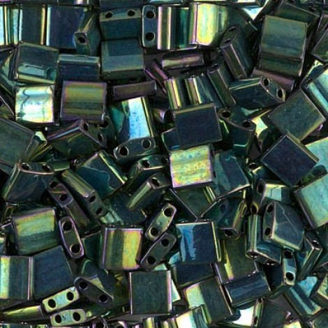 Miyuki Tila Beads - Metallic Malachite Green Iris - 7.2gm