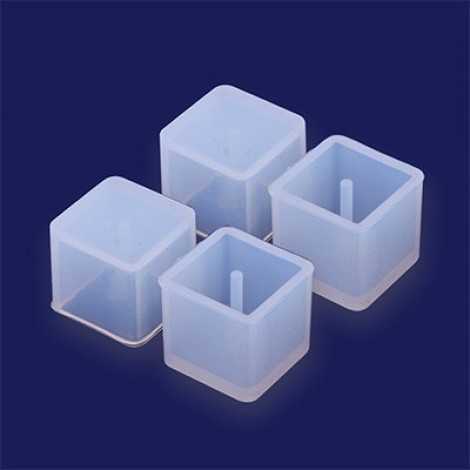 16mm Square Silicone Resin Bead Mould w-Hole