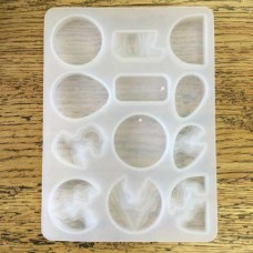 170x125mm Silicone Pendant Mould - 12 Shapes