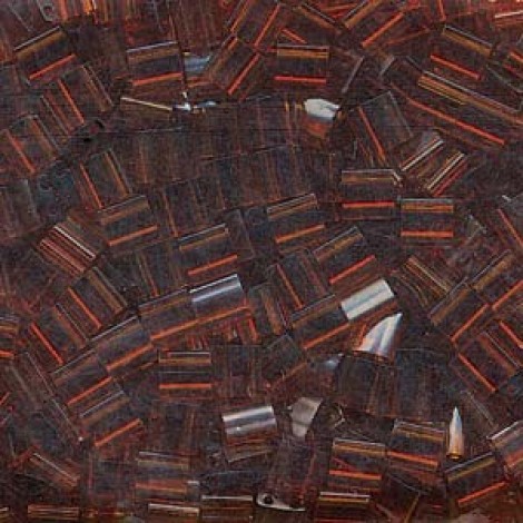 Miyuki Tila Beads - Transp Dark Topaz - 7.2gm Miyuki Tila Beads - Transp Dark Topaz - 7.2gm