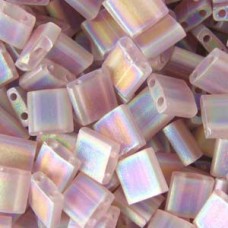 Miyuki Tila Beads - Matte Transparent Smoky Amethyst AB - 7.2gm