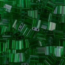 Miyuki Tila Beads - Transparent Green - 7.6gm
