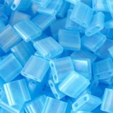 Miyuki Tila Beads - Matte Transparent Aqua AB - 10gm