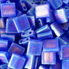 Miyuki Tila Beads - Matte Transparent Cobalt AB - 10gm