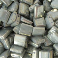 Miyuki Tila Beads - Opaque Smoke Gray Luster - 10gm