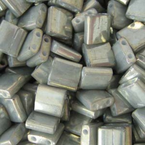 Miyuki Tila Beads - Opaque Smoke Gray Luster - 10gm