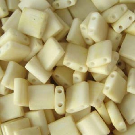 Miyuki Tila Beads - Matte Opaque Cream - 7.2gm Miyuki Tila Beads - Matte Opaque Cream - 7.2gm