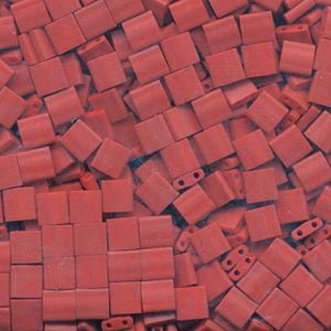 Miyuki Tila Beads - Matte Met Dark Maroon - 10gm Miyuki Tila Beads - Matte Met Dark Maroon - 10gm