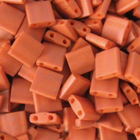 Miyuki Tila Beads - Matte Opaque Terra Cotta - 10gm Miyuki Tila Beads - Matte Opaque Terra Cotta - 10gm
