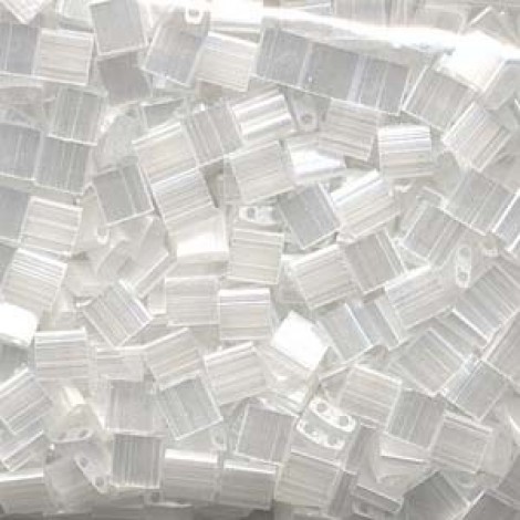Miyuki Tila Beads - Crystal Silk Satin - 10gm vial Miyuki Tila Beads - Crystal Silk Satin - 10gm vial