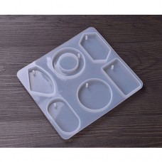 16x18mm Non-Stock Silicone Resin Pendant Mould with 6 Shapes